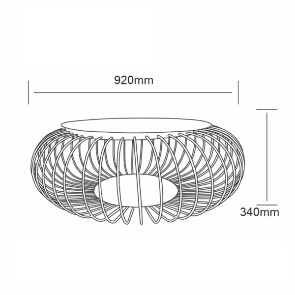 LED Τραπέζι Κήπου 12W NEST Εξωτερικού Χώρου CCT IP44 Φ920x340mm IP65 515AL0390315 - Image 3