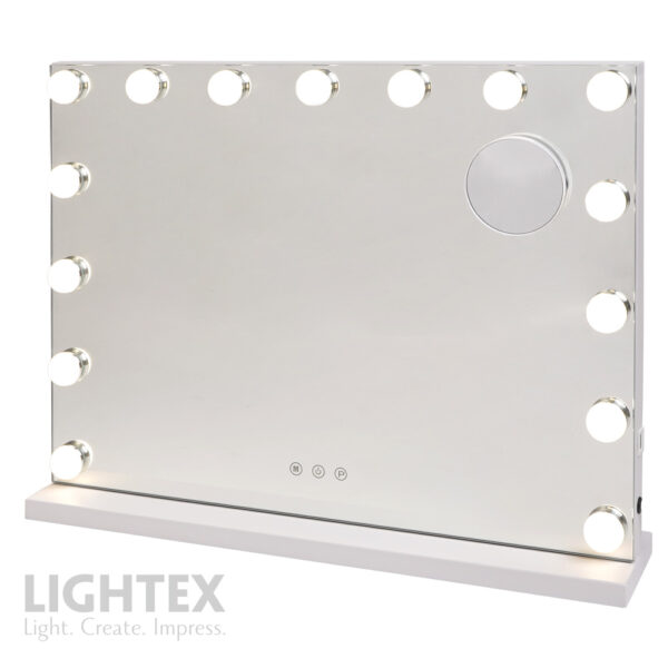 LED Mirror Hollywood Makeup 14Watt with Switching Lighting IP20 Touch with Touch Display Dimmable - Image 6