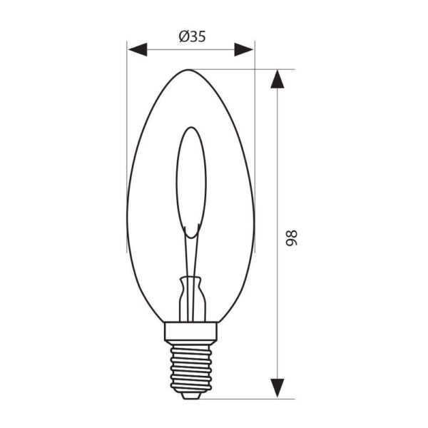 LED Filament Λάμπα με Εφέ Φλόγας STG57 Ε27 0.6W 1800K VIV005083 - Image 3